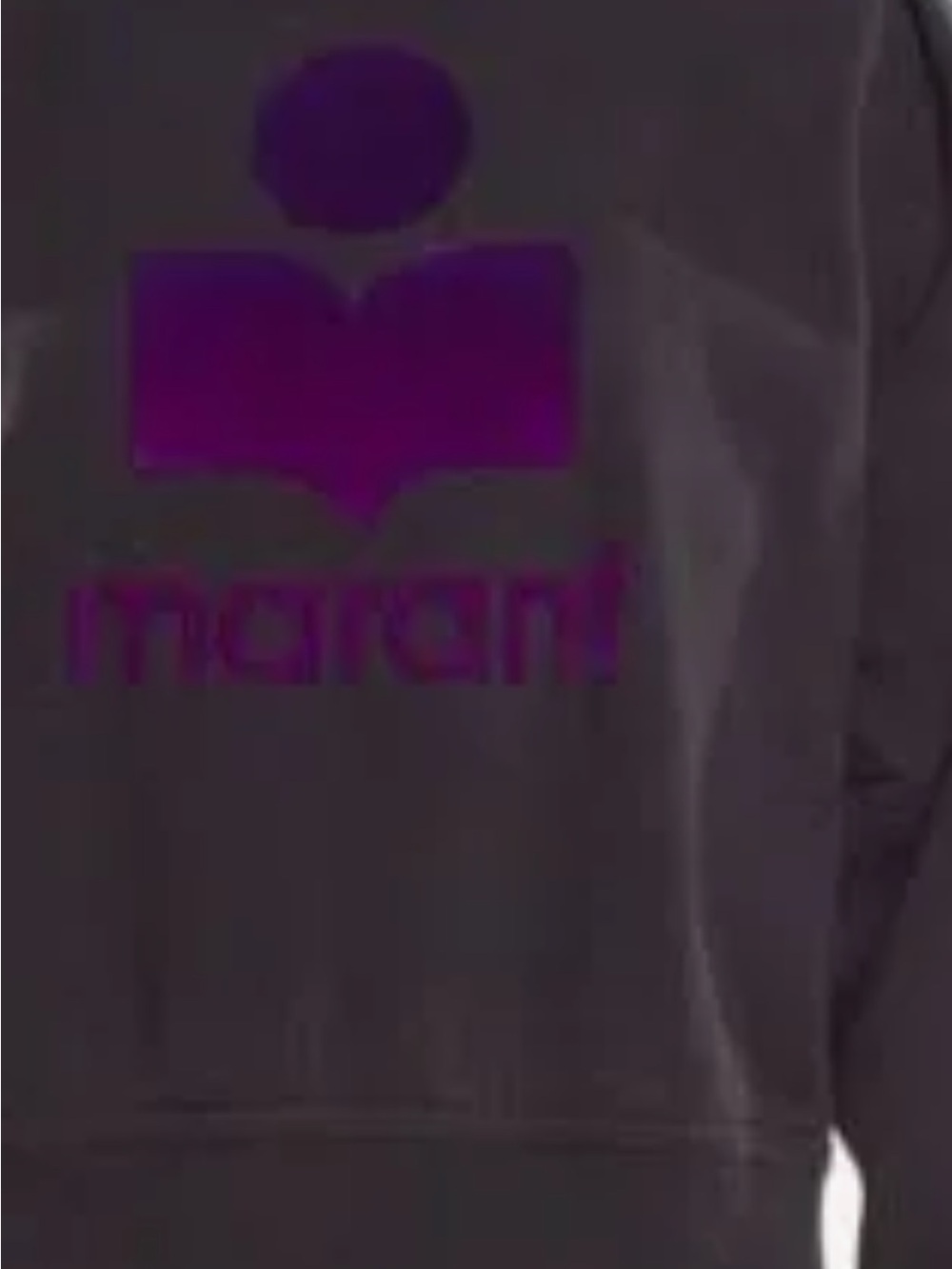 Isabel Marant Charcoal Sweatshirt with Plum Logo